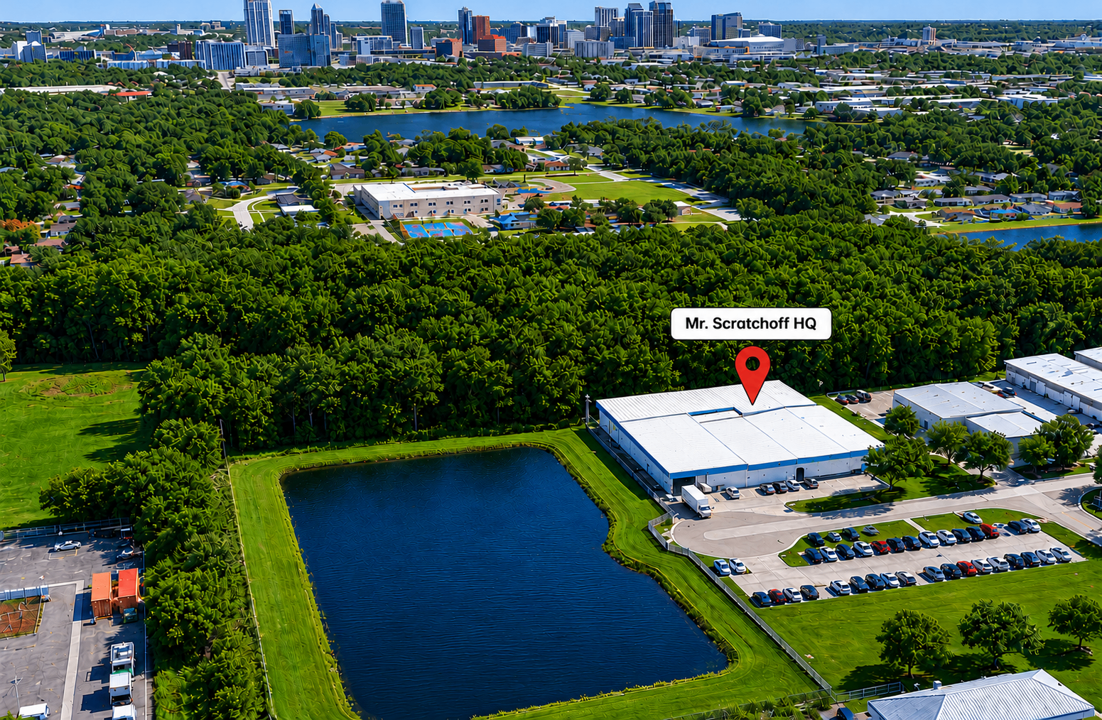 Lawton Connect headquarters in Orlando, Florida: home of Mr. Scratch Off