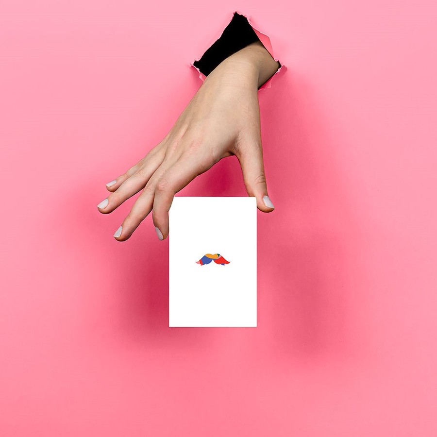 Small Full-Color shown in-hand at 2.75" × 4" scale