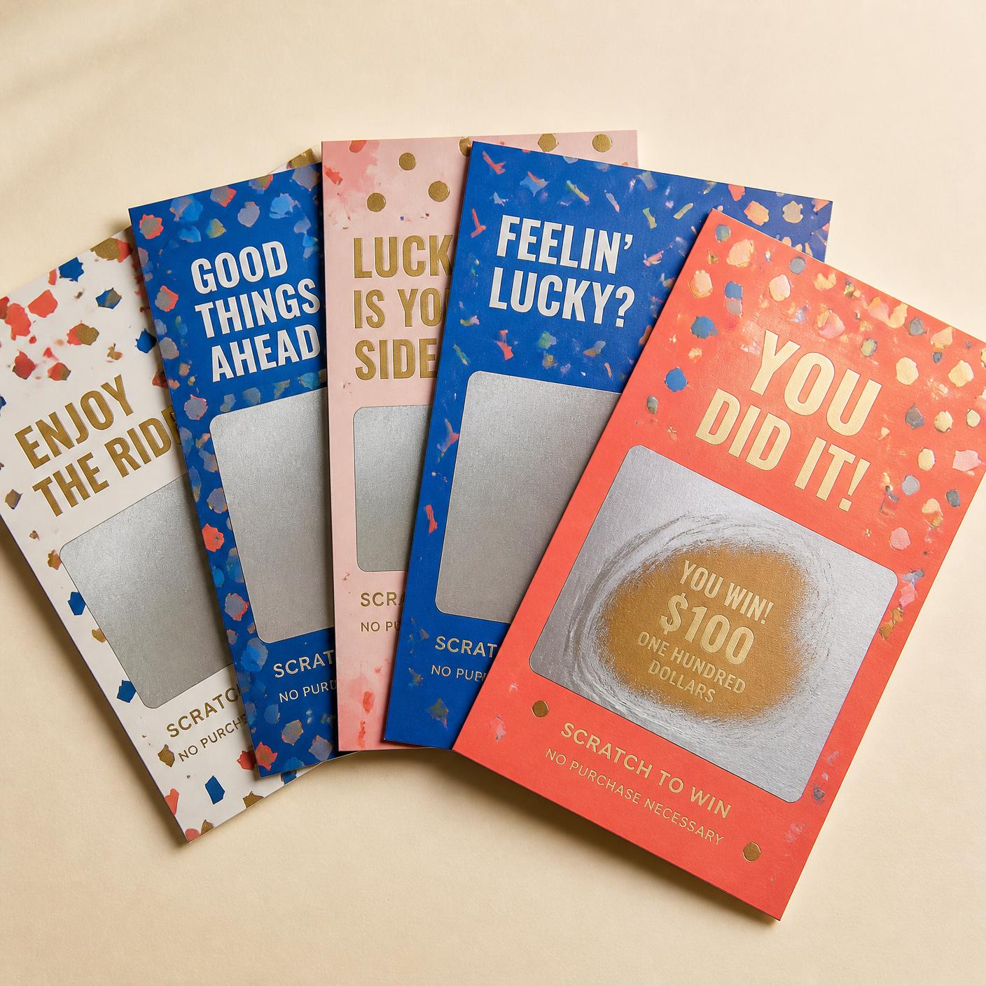 Custom scratch off cards printed by Mr. Scratch Off
